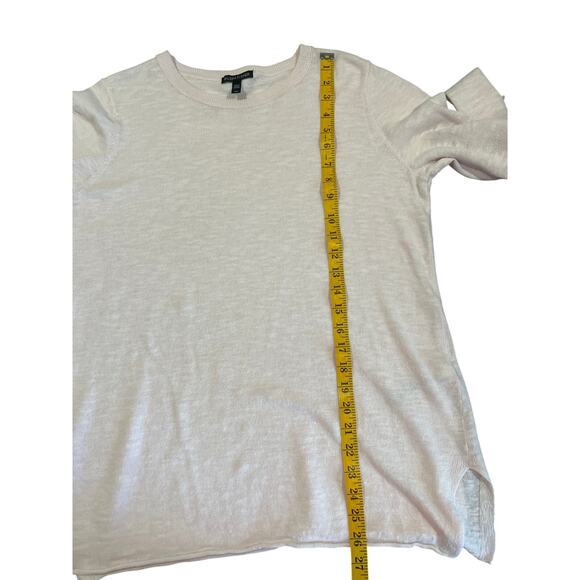 Eileen Fisher Pastel Pink Organic Linen Crew Neck Top Women's Size S Sustainable - Picture 9 of 10